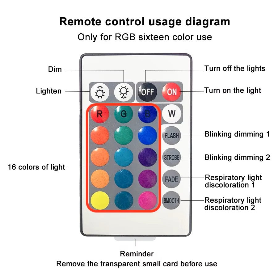 Water Ripple Crystal Projector Night Light – 16-Color Rotating Lamp