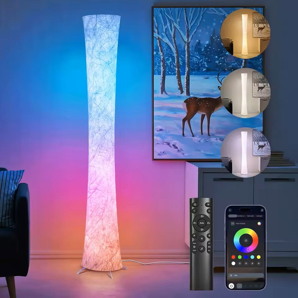 Smart RGB Corner Floor Lamp 61" – Music Sync, 16M Colors, App Control