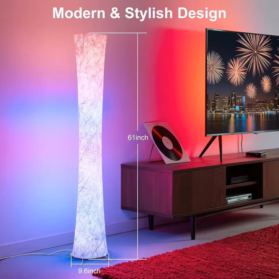 Smart RGB Corner Floor Lamp 61" – Music Sync, 16M Colors, App Control