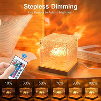 Water Ripple Crystal Projector Night Light – 16-Color Rotating Lamp