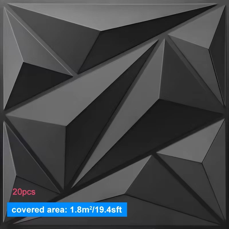 3D Wall Panels 30x30cm – 20 Pack PVC Decorative Tiles for Home & Office