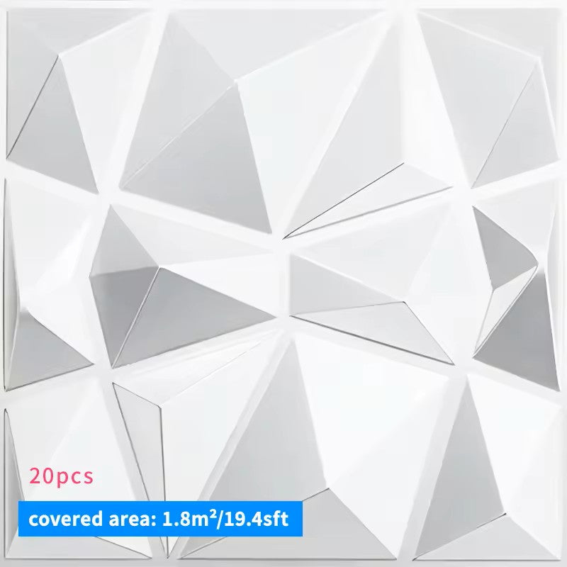 3D Wall Panels 30x30cm – 20 Pack PVC Decorative Tiles for Home & Office