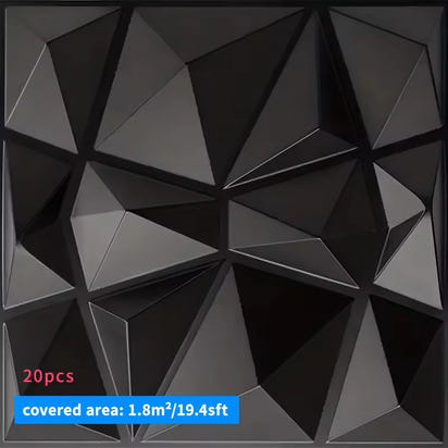 3D Wall Panels 30x30cm – 20 Pack PVC Decorative Tiles for Home & Office