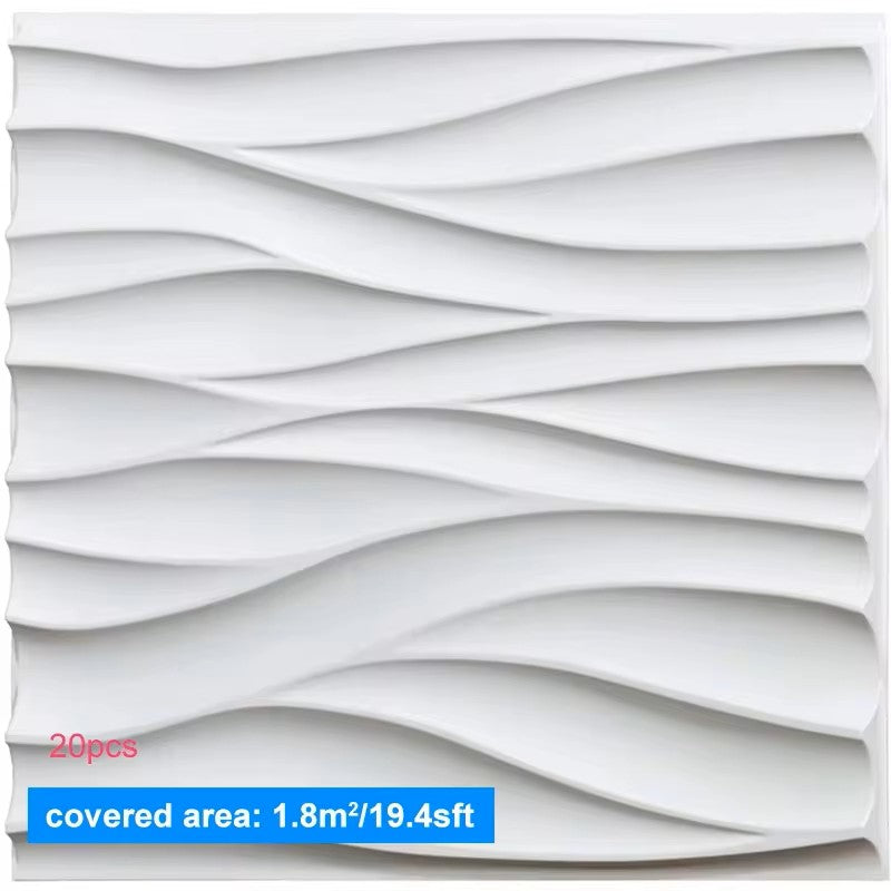 3D Wall Panels 30x30cm – 20 Pack PVC Decorative Tiles for Home & Office