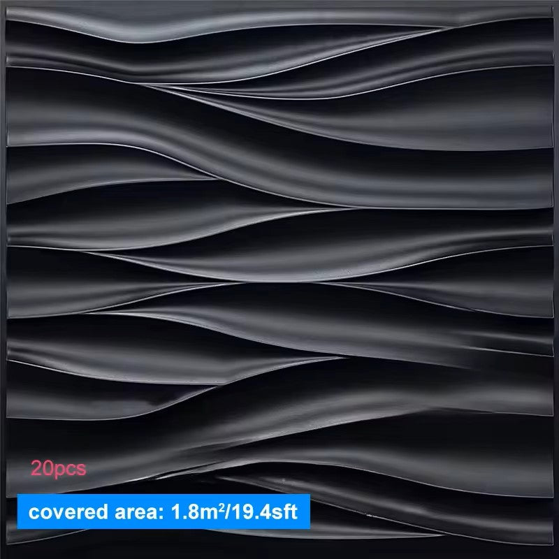 3D Wall Panels 30x30cm – 20 Pack PVC Decorative Tiles for Home & Office