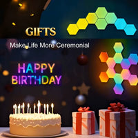 Smart Hexagon RGB Wall Lights – APP & Music Sync Panels for Gaming Room & Bedroom