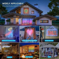 Smart Curtain Lights – DIY Color Changing LED Fairy Lights with Music Sync for Window & Wall Decor