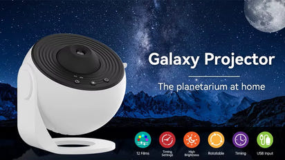 Galaxy Night Light Projector – Rotating Starry Sky Lamp for Kids Bedroom