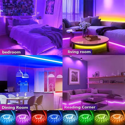 RGB LED Strip Lights – Bluetooth App Control, Color Changing, 5M–20M for Bedroom, Kitchen & Bar