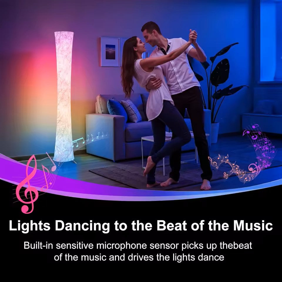 Smart RGB Corner Floor Lamp 61" – Music Sync, 16M Colors, App Control