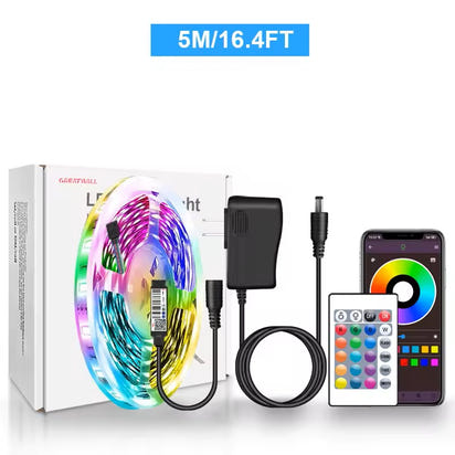 RGB LED Strip Lights – Bluetooth App Control, Color Changing, 5M–20M for Bedroom, Kitchen & Bar