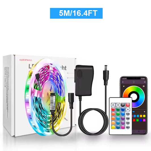 RGB LED Strip Lights – Bluetooth App Control, Color Changing, 5M–20M for Bedroom, Kitchen & Bar