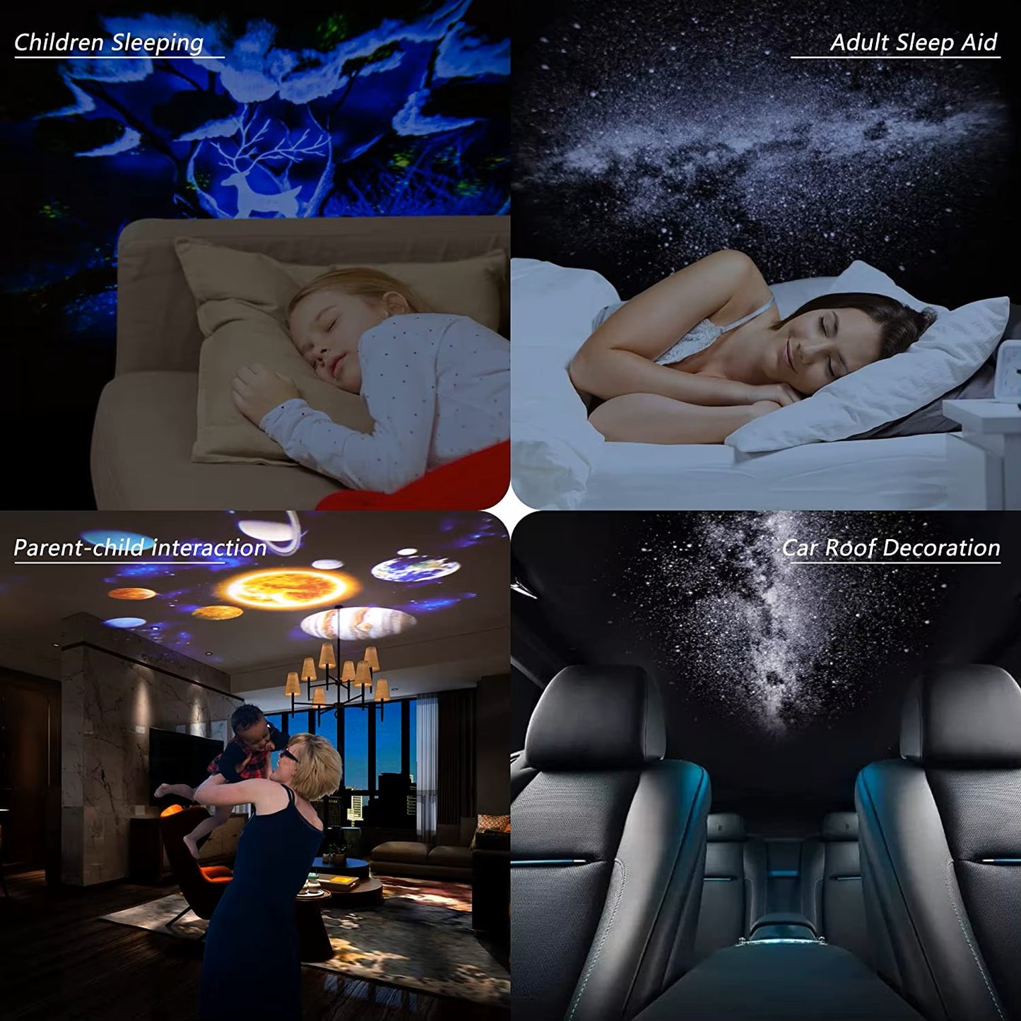 Galaxy Night Light Projector – Rotating Starry Sky Lamp for Kids Bedroom